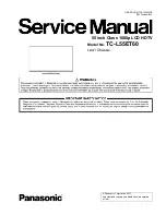 Preview for 1 page of Panasonic Viera TC-L55ET60 Service Manual