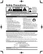 Preview for 4 page of Panasonic Viera TC-P42G15 Operating Instructions Manual