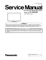 Предварительный просмотр 1 страницы Panasonic Viera TC-P42G25 Service Manual