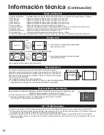 Preview for 60 page of Panasonic Viera TC-P42GT25 Manual De Instrucciones