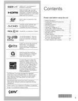 Предварительный просмотр 3 страницы Panasonic Viera TC-P42UT50 Owner'S Manual