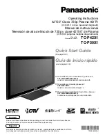 Preview for 1 page of Panasonic Viera TC-P42X1 Operating Instructions Manual