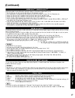 Предварительный просмотр 47 страницы Panasonic Viera TC-P42X1 Operating Instructions Manual