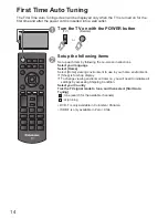 Предварительный просмотр 14 страницы Panasonic Viera TC-P42X60H Owner'S Manual