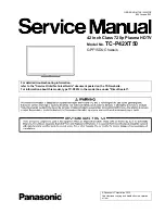 Предварительный просмотр 1 страницы Panasonic VIERA TC-P42XT50 Service Manual