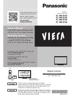 Preview for 1 page of Panasonic Viera TC-P50ST60 Owner'S Manual