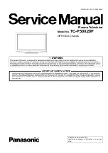 Предварительный просмотр 1 страницы Panasonic Viera TC-P50X20P Service Manual