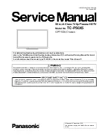 Panasonic Viera TC-P50X5 Service Manual preview