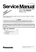 Panasonic Viera TC-P50X60X Service Manual preview