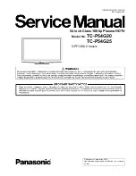 Preview for 1 page of Panasonic VIERA TC-P54G20 Service Manual