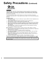 Preview for 6 page of Panasonic Viera TC-P54G25 Operating Instructions Manual