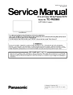 Предварительный просмотр 1 страницы Panasonic Viera TC-P65S60 Service Manual