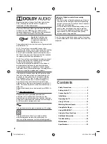 Предварительный просмотр 2 страницы Panasonic VIERA TH-24F400H Operating Instructions Manual