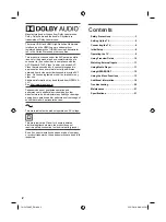 Предварительный просмотр 2 страницы Panasonic VIERA TH-24F400Z Operating Instructions Manual