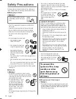 Предварительный просмотр 4 страницы Panasonic Viera TH-32AS630Z Operating Instructions Manual