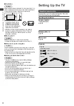 Предварительный просмотр 4 страницы Panasonic VIERA TH-32D400H Operating Instructions Manual