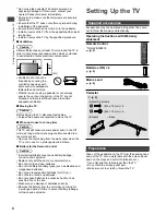 Предварительный просмотр 4 страницы Panasonic Viera TH-32E400A Operating Instructions Manual