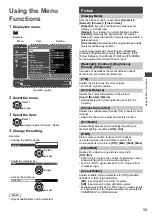 Предварительный просмотр 13 страницы Panasonic VIERA TH-32E400H Operating Instructions Manual