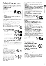 Предварительный просмотр 3 страницы Panasonic VIERA TH-32F400H Operating Instructions Manual