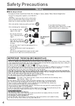 Предварительный просмотр 4 страницы Panasonic Viera TH-32LRG20B Operating Instructions Manual