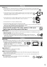 Предварительный просмотр 5 страницы Panasonic Viera TH-32LRG20B Operating Instructions Manual