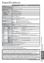 Предварительный просмотр 75 страницы Panasonic Viera TH-32LRG20B Operating Instructions Manual