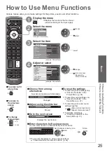 Предварительный просмотр 25 страницы Panasonic Viera TH-32LRG20E Operating Instructions Manual