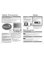 Preview for 3 page of Panasonic Viera TH-37PA60E Operating Instructions Manual