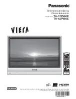 Preview for 1 page of Panasonic Viera TH-37PV60E Gebruiksaanwijzing