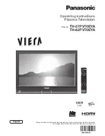 Panasonic Viera TH-37PV70EYA Operating Instructions Manual preview