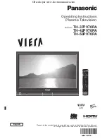 Предварительный просмотр 1 страницы Panasonic Viera TH-37PV70PA Operating Instructions Manual