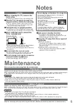 Preview for 5 page of Panasonic Viera TH-37PV80P Operating Instructions Manual