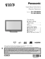 Preview for 1 page of Panasonic Viera TH-37PV80PA Operating Instructions Manual