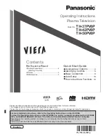 Preview for 1 page of Panasonic Viera TH-37PV8P Operating Instructions Manual