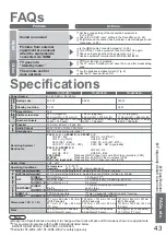 Предварительный просмотр 43 страницы Panasonic Viera TH-37PV8PA Operating Instructions Manual