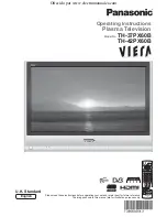 Предварительный просмотр 1 страницы Panasonic Viera TH-37PX60B Operating Instructions Manual