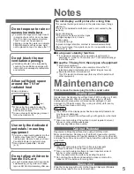 Preview for 5 page of Panasonic Viera TH-37PX80B Operating Instructions Manual