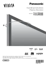 Preview for 1 page of Panasonic Viera TH-37PX80E Operating Instructions Manual