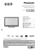 Предварительный просмотр 1 страницы Panasonic Viera TH-37PX80EA Operating Instructions Manual