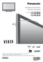 Panasonic Viera TH-37PX8EA Operating Instructions Manual предпросмотр