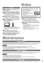 Preview for 5 page of Panasonic Viera TH-37PX8EA Operating Instructions Manual