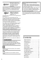 Preview for 2 page of Panasonic VIERA TH-40D400H Operating Instructions Manual