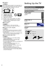 Preview for 4 page of Panasonic VIERA TH-40D400H Operating Instructions Manual