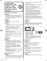 Preview for 4 page of Panasonic VIERA TH-40DS610U Operating Instructions Manual