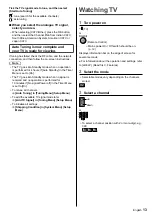 Предварительный просмотр 13 страницы Panasonic Viera TH-40DX650H Operating Instructions Manual