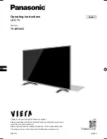 Preview for 1 page of Panasonic Viera TH-40F400Z Operating Instructions Manual