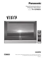 Preview for 1 page of Panasonic Viera TH-42PA60AC Operating Instructions Manual