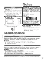 Preview for 5 page of Panasonic Viera TH-42PA60AC Operating Instructions Manual