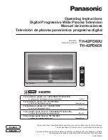 Panasonic Viera TH-42PD60 Operating Instructions Manual предпросмотр