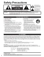 Preview for 4 page of Panasonic Viera TH-42PD60 Operating Instructions Manual